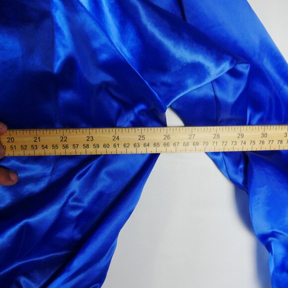 Vintage Baseball Blue Jacket Size L USA Philomath Frolic & Rodeo Back Print - Picture 7 of 10